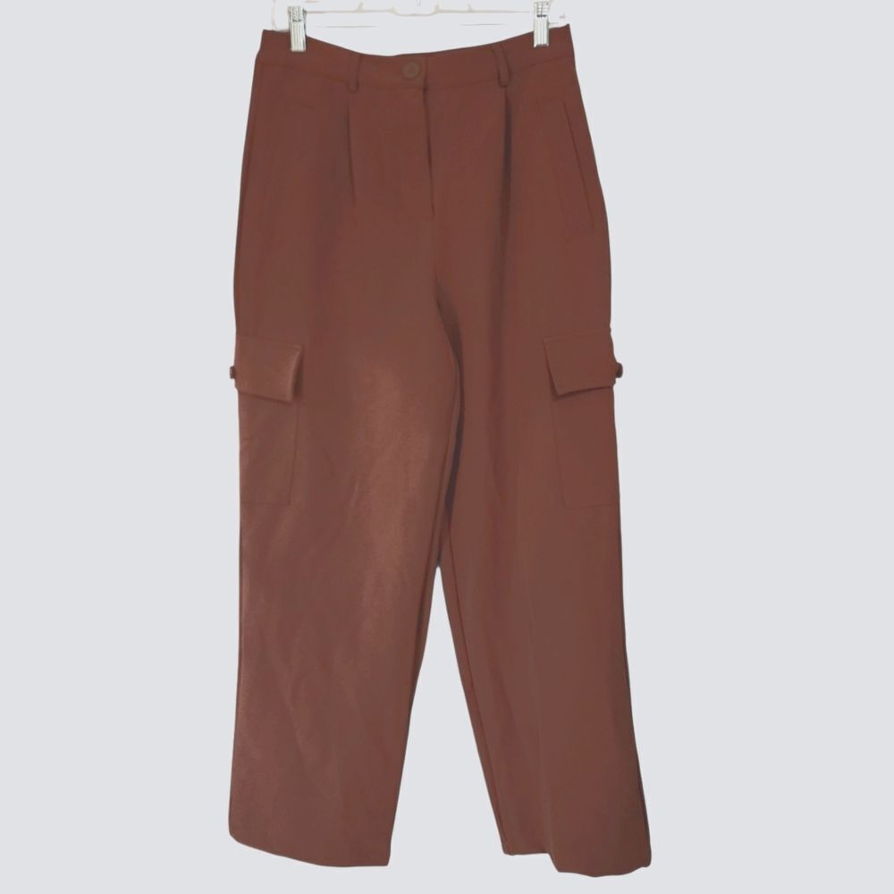 Bailey 44 Pants M Brown Slacks Dress Pants Wide Leg High Rise Cargo Work Casual